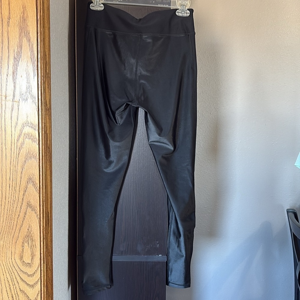 Bebe Sport Women’s Size M Bedazzled Shiny Leggings - Picture 2 of 7